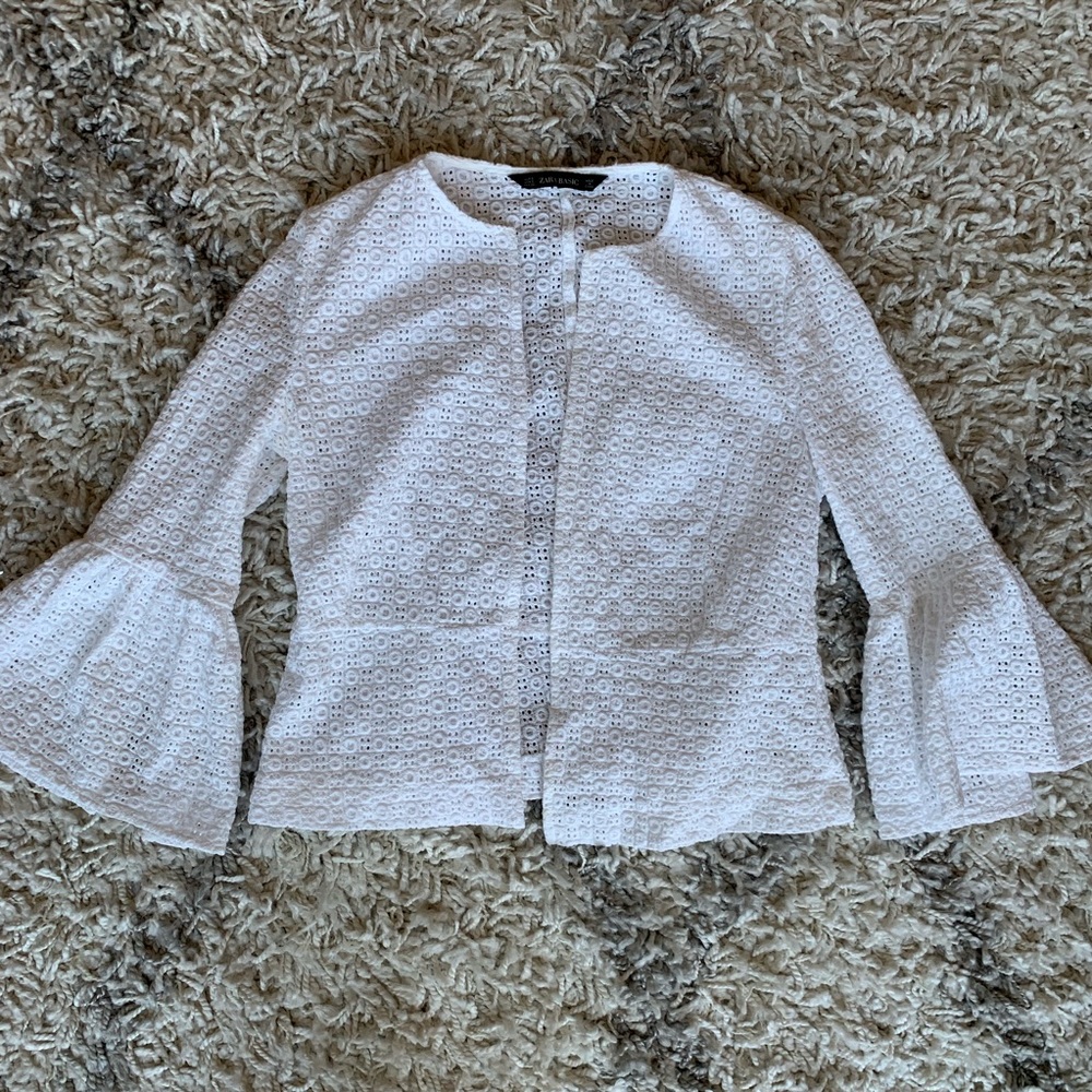 Zara Eyelet Cardigan